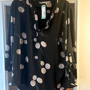 100% polyester. Womens Koda Split Neck Blouse. Brand new with tags.